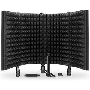 Studio Recording Microphone Isolation Shield, Pop Filter.High density absorbent